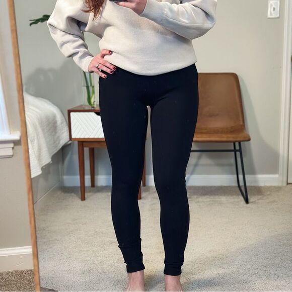 ZARA STRETCH BLACK ZIPPERED MID-RISE LEGGING PANT TROUSERS Sizes XS, 24” - Picture 6 of 12